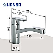 Hansa Polo Spültischarmatur (Chrom, Glänzend, Auslauf schwenkbar)