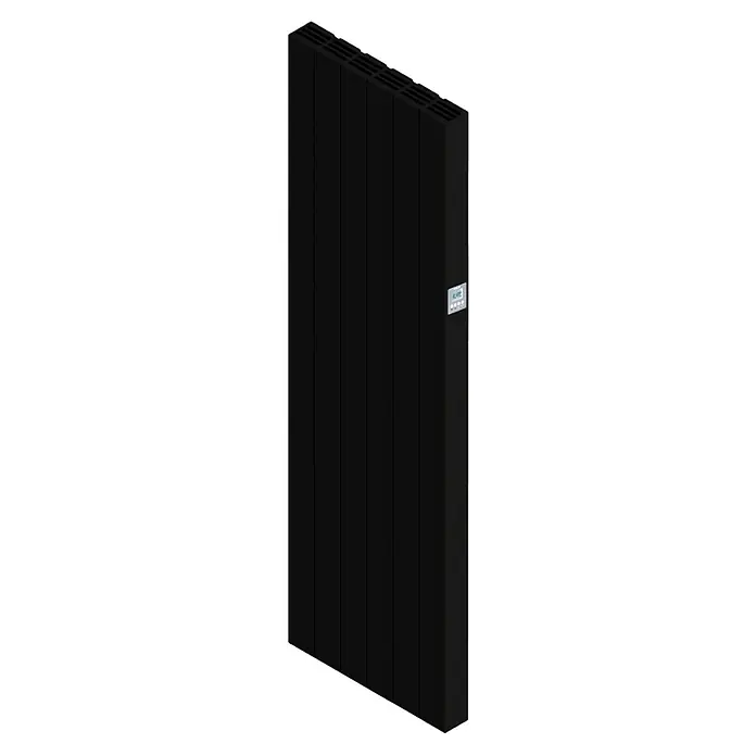 HJM Emisor térmico vertical WiFi AVA V - 2.000 W, Negro, 10 x 50,4 x 150 cm, Cerámico - Radiador negro con control digital para una calefacción eficiente y diseño moderno.