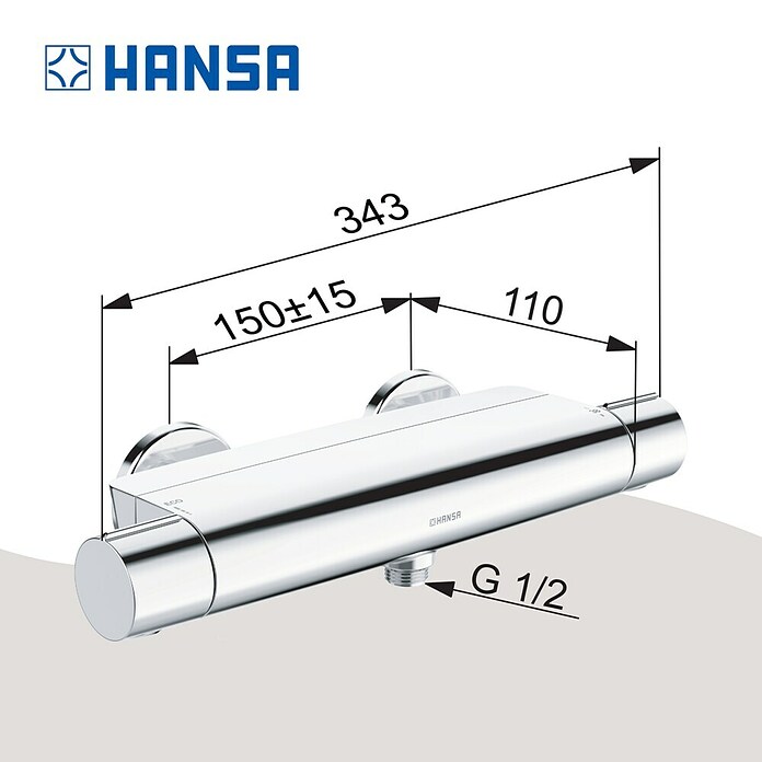Hansa UP-Thermostatarmatur Optima (Chrom) | BAUHAUS