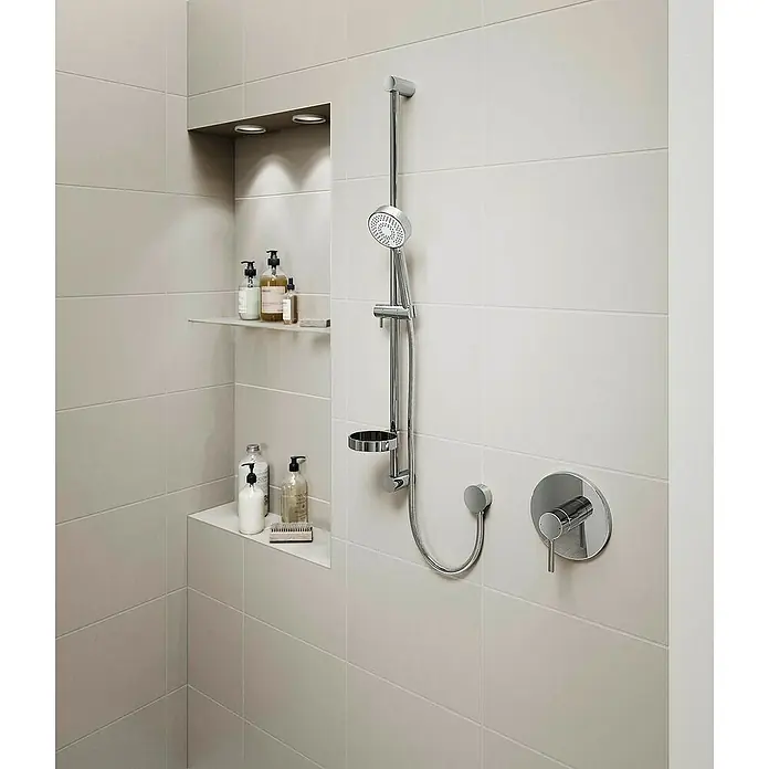 Hansa Vantis UP-Thermostatarmatur - Chrom, Glänzend - Elegante Dusche mit stilvoller Armatur und praktischen Ablageflächen. Das schlichte Design und die hochwertige Verarbeitung machen diese Dusche zu einem Highlight.