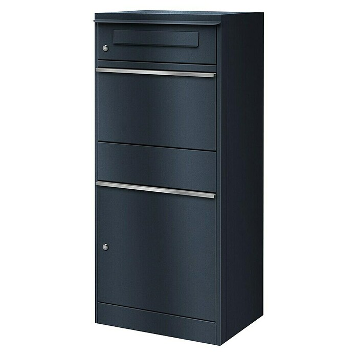 Metzler Paketbox Bispo (L x B x H: 37,3 x 50,2 x 112 cm, Anthrazit, Stahl, Paketfach) | BAUHAUS