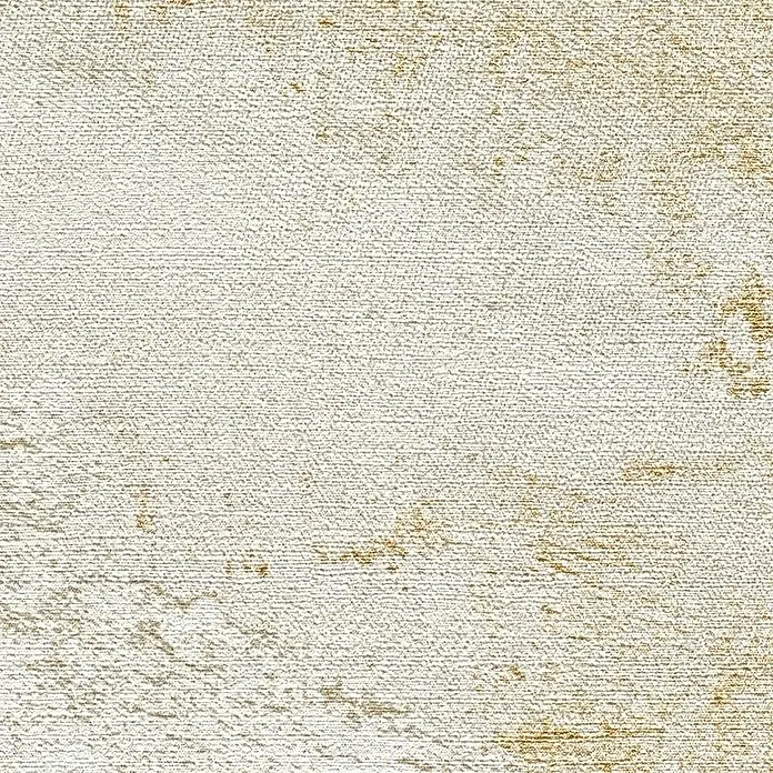 A.S. Création Metropolitan Stories Hot Spots Vliestapete Wellengrafik - Creme-Grün-Gold, Wellen, 10,05 x 0,53 m - Eine Nahaufnahme eines hellen, strukturierten Stoffes mit subtilen goldenen Akzenten, ideal für Hintergründe.