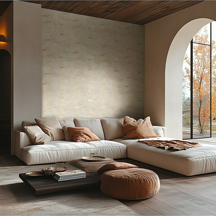A.S. Création Metropolitan Stories Hot Spots Vliestapete MS Hot Spots (Creme/Gold, Wellen, 10,05 x 0,53 m) | BAUHAUS