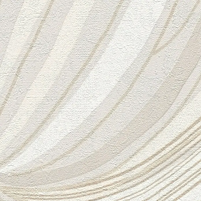 A.S. Création Metropolitan Stories Hot Spots Vliestapete Floral - Creme-Beige-Hellgrau, Floral, 10,05 x 0,53 m - Eine Nahaufnahme einer beigen Tapete mit einem geschwungenen Streifenmuster, die eine subtile Textur und ein elegantes Design aufweist.