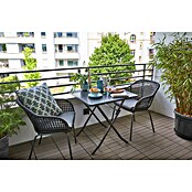 Sunfun Balkonmöbel-Set Maja/Sarah (3 -tlg., Stahl, Olefin, Night Grey/Anthrazit) | BAUHAUS