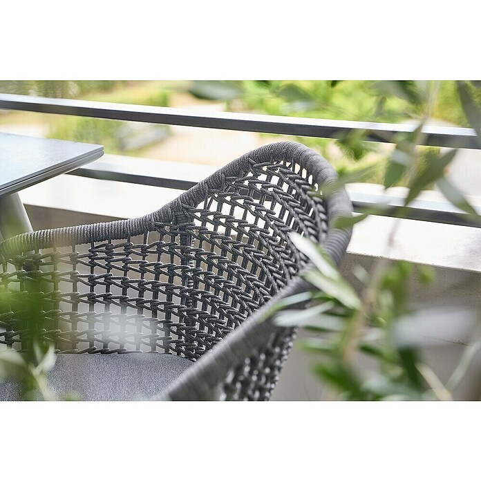 Sunfun Sarah Gartensessel Rope (Stahl, Olefin, Night Grey, B x T x H: 59 x 58 x 80 cm) | BAUHAUS