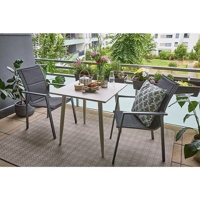 Madison Outdoor-Kissen (50 x 50 cm, Trivia Grey, Baumwoll-Polyester-Mischgewebe) | BAUHAUS