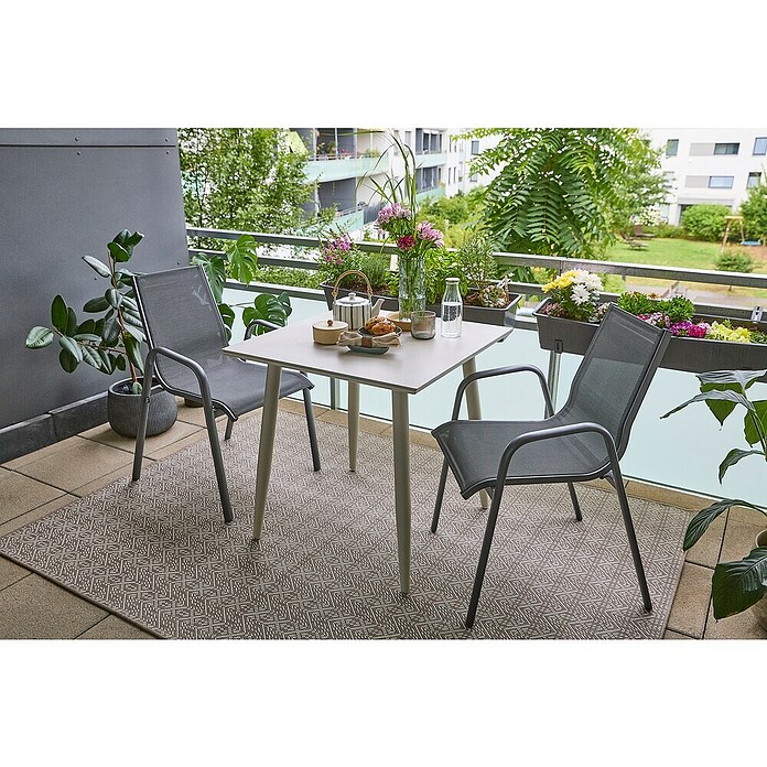 Sunfun Gastro Vrtni fotelj Gastro  (Jeklo, Tekstil, Možnost nakladanja, Antracit, Š x G x V: 57,5 x 68,5 x 88 cm) | 8350 - Stühle Textilen | ICAB - Sommermöbel Stühle | ICA - Sommermöbel | IC - Freizeit im Garten | I - Stadtgarten | BAUHAUS