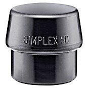 Heka Simplexeinsatz (Durchmesser Kopf: 50 mm, Schwarz, Mittelhart, Passend für: Halder Schonhämmer Simplex)