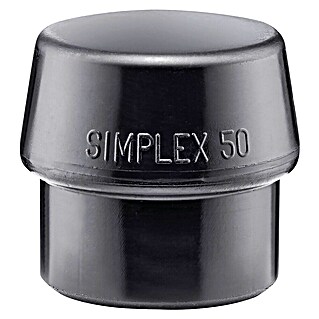 Halder Simplex Einsatz (Durchmesser Kopf: 50 mm, Schwarz, Mittelhart, Passend für: Halder Schonhämmer Simplex)