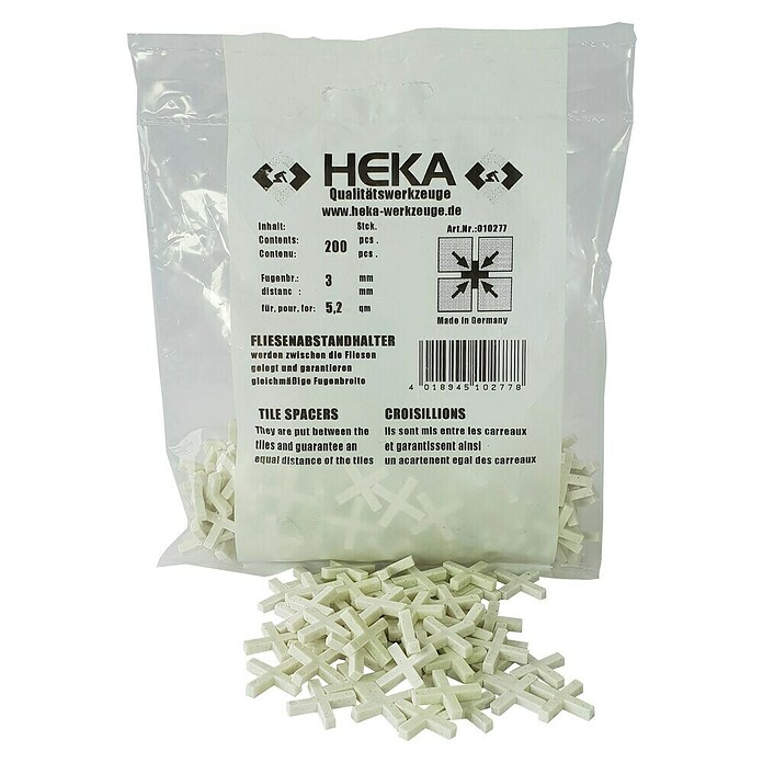 Heka Cruceta para baldosas (200 uds., Ancho: 3 mm)