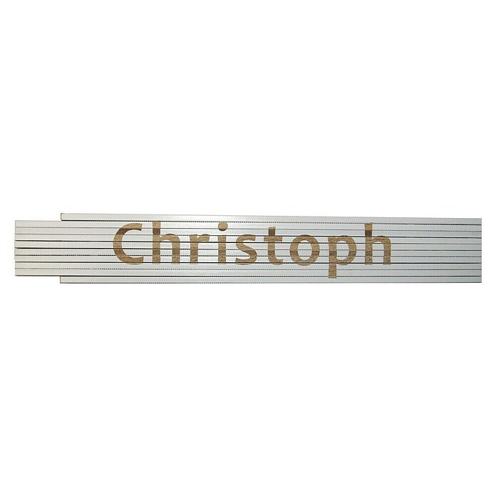 Zollstock (Aufdruck: Christoph, 2 m)
