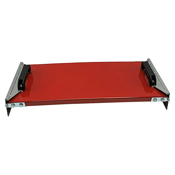 Heka Plattenheber - Plattengröße: 60 x 60 cm, Plattenstärke: 0 cm - 5 cm - Roter Farbbehälter mit stabilen Metallgriffen und Schrauben zur sicheren Befestigung. Praktisches Werkzeug für Malerarbeiten.