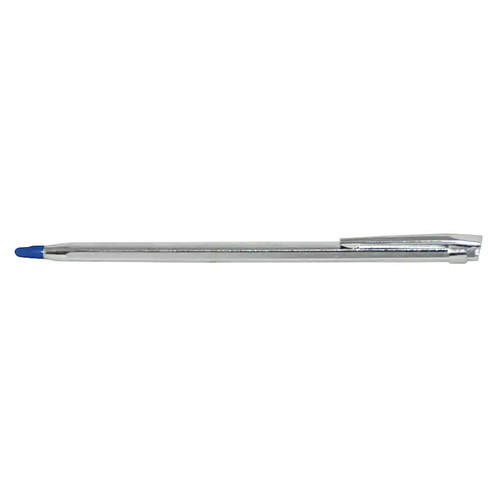 Heka Punta de trazar Estándar - 150 mm - Bolígrafo plateado con punta azul y clip, ideal para notas y trabajo de oficina, un instrumento de escritura práctico y elegante.