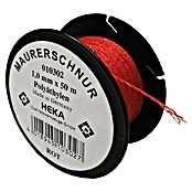 Heka Fliesenlegerschnur (Durchmesser: 1 mm, Länge: 50 m, Rot)