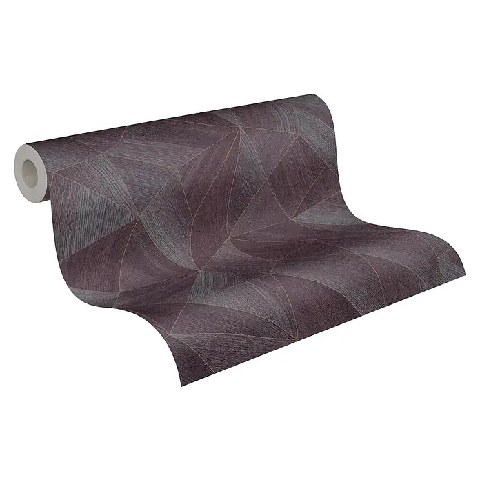 A.S. Création Daniel Hechter 7 Vliestapete Grafische Dreiecke - Lila-Grau-Rosé, Grafisch, 10,05 x 0,53 m - Eine Rolle stilvolle geometrische Tapete in Grau- und Lilatönen, die eine moderne und elegante Wandgestaltung ermöglicht.