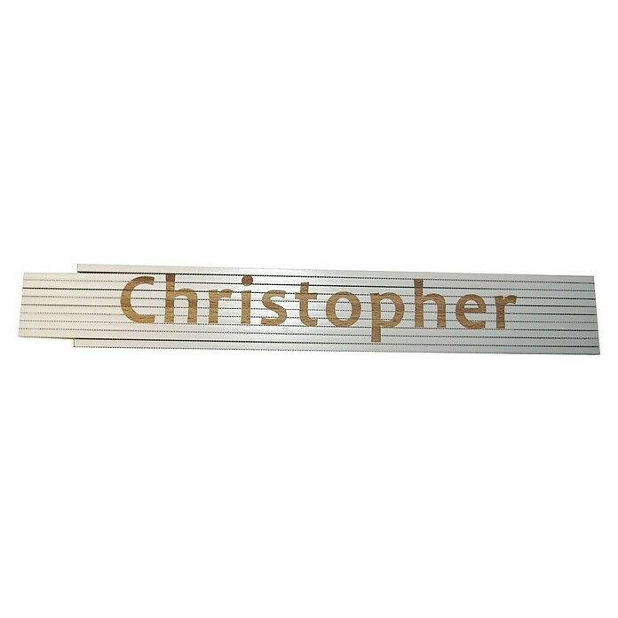 Zollstock (Aufdruck: Christopher, 2 m)