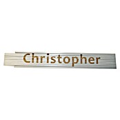 Zollstock (Aufdruck: Christopher, 2 m)
