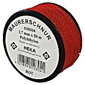Heka Cordel para alicatados (Diámetro: 1,7 mm, Largo: 50 m, Rojo)