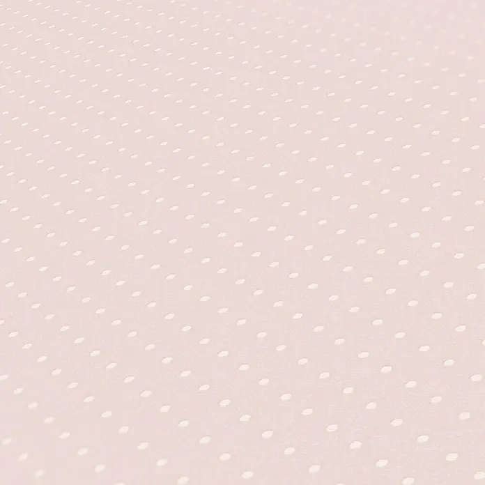 A.S. Création Maison Charme Vliestapete Punkte - Rosa-Weiß, Grafisch, 10,05 x 0,53 m - Zartrosa Stoff mit feinen weißen Punkten. Ein elegantes Muster, ideal für Kinderzimmertextilien oder leichte Sommerkleidung.