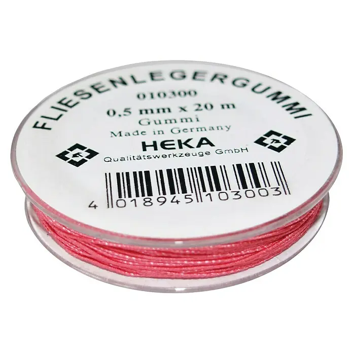Heka Fliesenlegergummi - Länge: 20 m - Eine Rolle Fliesenerlegergummi (0,5 mm x 20 m) von HEKA, ein Qualitätswerkzeug aus Deutschland, ideal für Fliesenarbeiten.