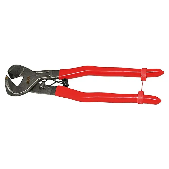 Heka Tenazas de alfarero - Con muelle - Cortador lateral robusto de HEKA con mangos rojos para cortes precisos y un manejo cómodo. Ideal para uso profesional y proyectos.