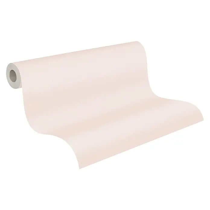 A.S. Création Maison Charme Vliestapete - Rosa, Uni, 10,05 x 0,53 m - Rolle aus beigem Papier oder Stoff, die sich abwickelt. Perfekt für kreative Projekte und Bastelarbeiten.