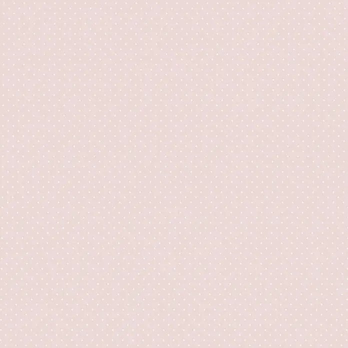 A.S. Création Maison Charme Vliestapete Punkte - Rosa-Weiß, Grafisch, 10,05 x 0,53 m - Zarter rosafarbener Hintergrund mit kleinen weißen Punkten, ideal für sanfte Designs und Dekorationen.