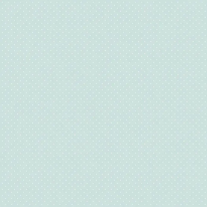 A.S. Création Maison Charme Vliestapete Punkte - Pastellblau-Weiß, Grafisch, 10,05 x 0,53 m - Hellblauer Stoff mit feinem weißen Punktmuster, ideal für zarte und verspielte Designs und vielseitige Bastelprojekte.