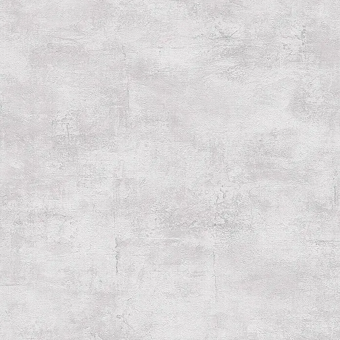 A.S. Création Daniel Hechter 7 Vliestapete Putz - Grau, Steinoptik, 10,05 x 0,53 m - Eine Nahaufnahme einer weißen, texturierten Wand mit subtilen Schatten, die eine rustikale und elegante Ästhetik verleiht.