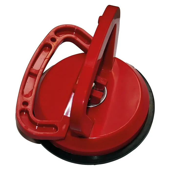 Wisent Ventosa para cristal - x 2, Peso máximo admitido: 25 kg - Elevador de vacío rojo con mango para transportar vidrio o azulejos. Diseño de ventosa robusto para un agarre seguro.
