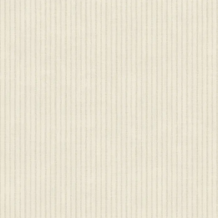 A.S. Création Maison Charme Vliestapete - Grau-Weiß, Streifen, 10,05 x 0,53 m - Beiger Stoff mit subtilen Streifen, ideal für elegante Polsterarbeiten und dekorative Heimtextilien, der eine ruhige Atmosphäre schafft.