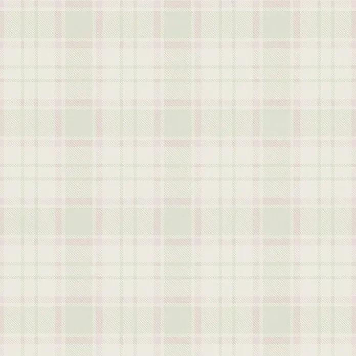 A.S. Création Maison Charme Vliestapete Karo - Grün-Grau-Weiß, Grafisch, 10,05 x 0,53 m - Zartes Karomuster in Pastellfarben. Elegantes Design für vielseitige Anwendungen mit sanften Farben und feinen Linien.