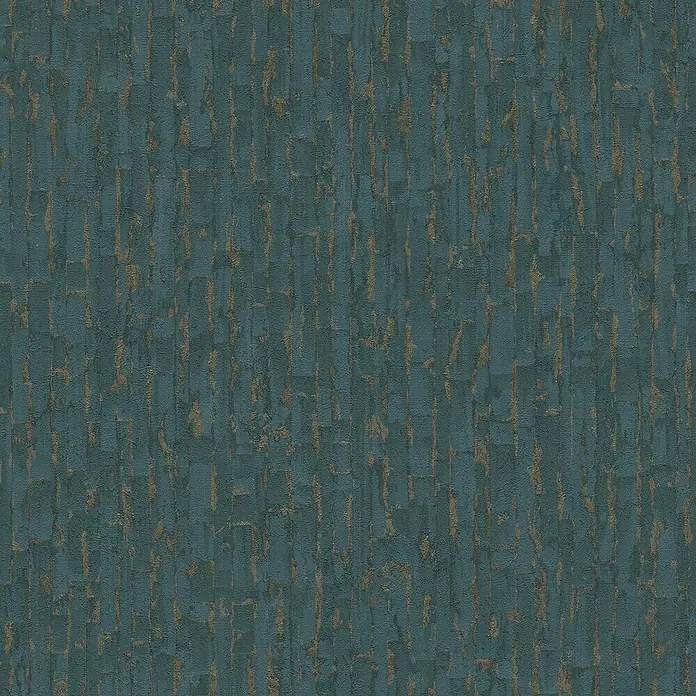 A.S. Création Metropolitan Stories Hot Spots Vliestapete Grafik - Blau-Gold-Metallic, Grafisch, 10,05 x 0,53 m - Bild einer strukturierten, blau-goldenen Tapete, die eine elegante und moderne Textur für jeden Raum bietet.