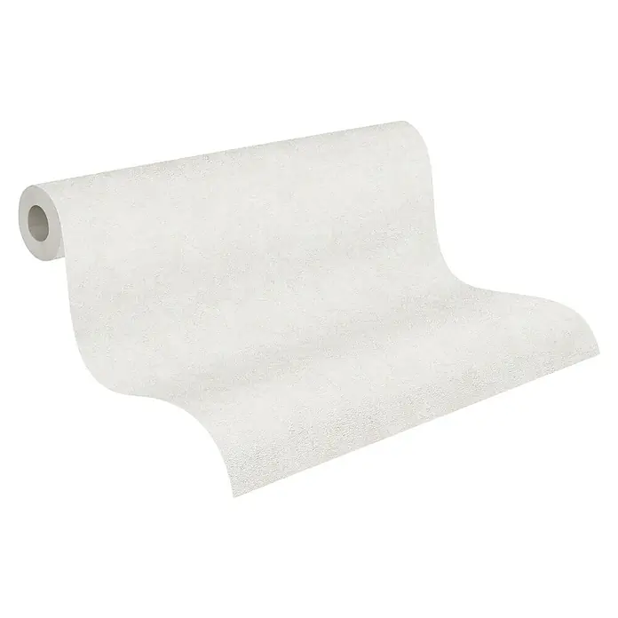 A.S. Création Metropolitan Stories Hot Spots Vliestapete - Weiß-Beige, Uni, 10,05 x 0,53 m - Weiße Papierhandtuchrolle, ideal für Küche oder Bad, bietet Saugfähigkeit und Komfort für den täglichen Gebrauch.