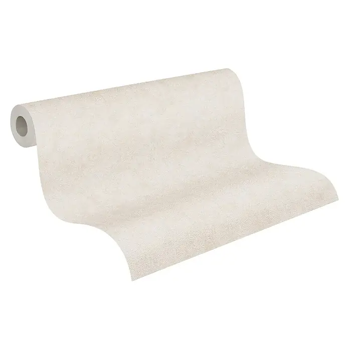 A.S. Création Metropolitan Stories Hot Spots Vliestapete - Creme, Uni, 10,05 x 0,53 m - Eine Rolle mit cremefarbener Tapete mit einer dezenten Textur, ideal für die Gestaltung von Innenräumen mit einem Hauch von Eleganz und Wärme.