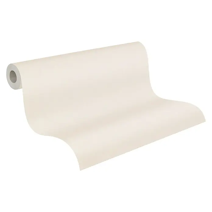 A.S. Création Maison Charme Vliestapete - Creme, Uni, 10,05 x 0,53 m - Abroller mit beigem Papier, ideal für kreative Projekte oder zum Verpacken von Geschenken, bietet vielseitige Anwendungsmöglichkeiten.