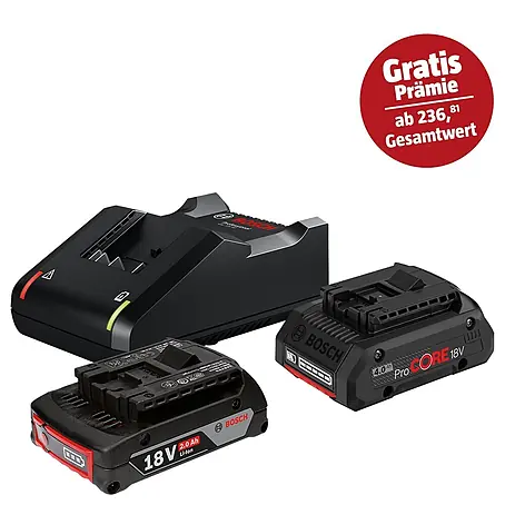 Bosch Professional AMPShare 18V Akku & Ladegerät GBA 18V 2.0Ah + AL 1860 CV