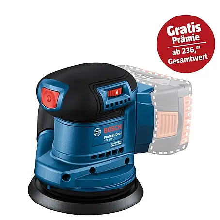 Bosch Professional AMPShare 18V Akku-Exzenterschleifer GEX 185-LI