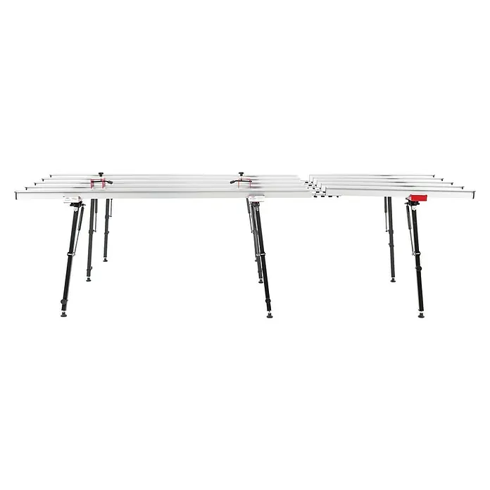 Heka Arbeitstisch -Verlängerung - Silber, 100 x 100 x 90 cm - Werkbank mit mehreren ausklappbaren Tischen, ideal für den Werkstattgebrauch. Robuste Konstruktion für Stabilität bei verschiedensten Projekten.