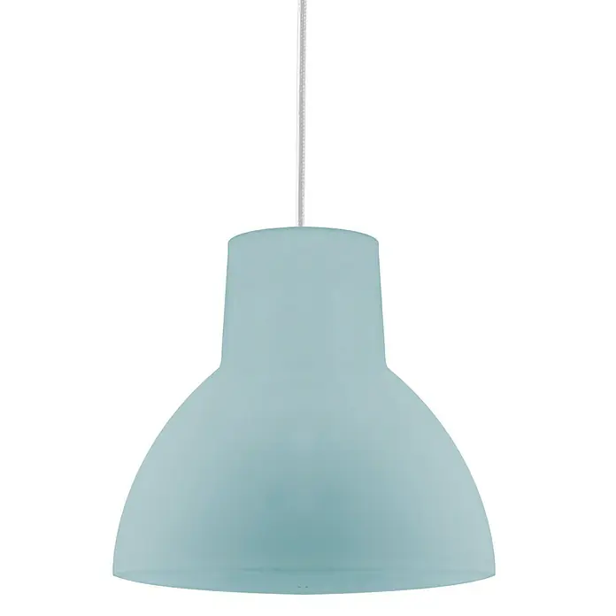 Lámpara colgante Bell - 40 W, Ø x Al: 200 mm x 21 cm, Azul, E27 - Lámpara colgante azul con un diseño moderno, ideal para interiores elegantes. Proporciona una iluminación agradable.