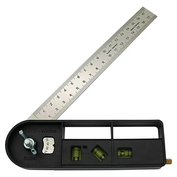 Wisent Universalwinkel - Metall, 600 mm - Winkelmesser mit Wasserwaage, ideal für präzise Messungen und Ausrichtungen in Handwerk und DIY-Projekten.
