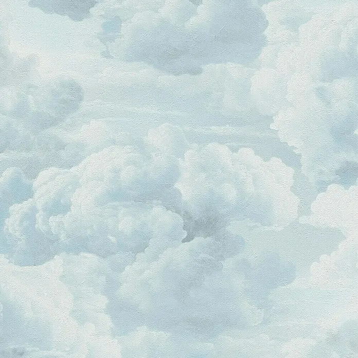 A.S. Création Michalsky Metropolis Vliestapete Wolken - Weiß-Blau, Sonstiges, 10,05 x 0,53 m - Wunderschöne Tapete mit einem friedlichen Wolkenmuster, das eine ruhige und entspannende Atmosphäre in jedem Raum schafft.