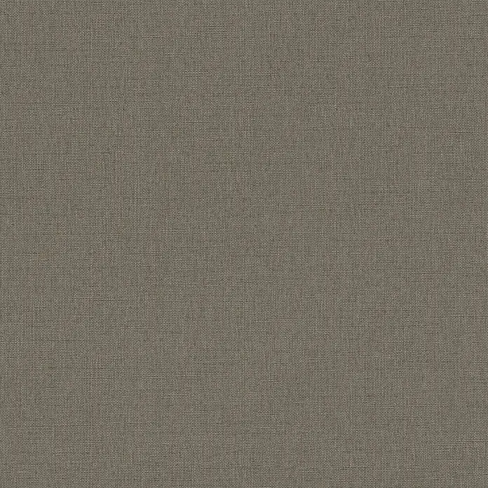 A.S. Création Michalsky Metropolis Vliestapete - Grau-Braun, Uni, 10,05 x 0,53 m - Nahaufnahme eines strukturierten, braunen Stoffes, ideal für Textilien oder Hintergründe. Die feine Webart verleiht Tiefe und eine natürliche Optik.