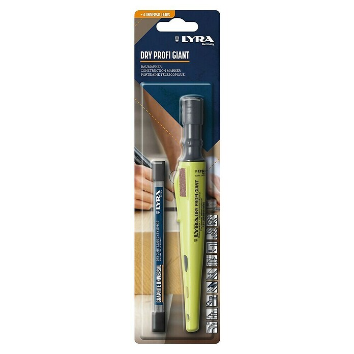 Lyra Marker Dry Profi Giant (Graphit, 150 mm) | BAUHAUS