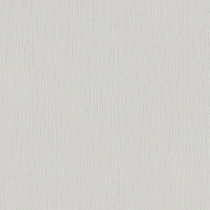 A.S. Création Michalsky Metropolis Vliestapete - Hellgrau, Uni, 10,05 x 0,53 m - Feiner, hellgrauer Leinwandstoff mit einer dezenten Textur. Ideal für Hintergründe und Textildesign.