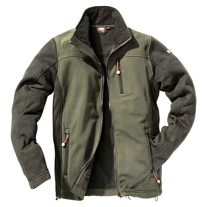 Bullstar Strick-Softshell-Jacke Worxtar (Internationale Größe: XXL, Oliv/Schwarz) | BAUHAUS