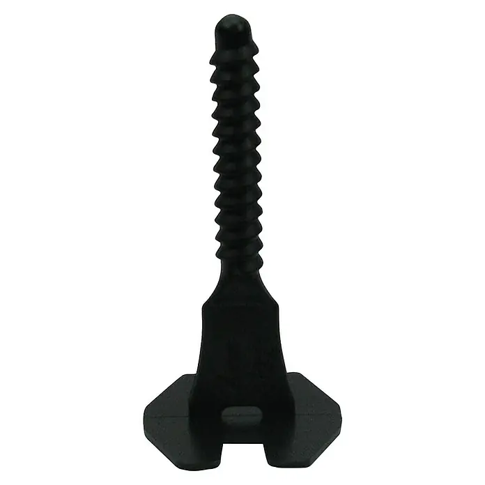 Heka Schraubstifte Turnfix - 100 Stk., Passend für: Fugenbreite 2 mm - Schwarzer Expansionsniet aus Kunststoff mit Schraubenkopf und breitem Fuß für sicheren Halt. Ideal für Verkleidungen im Auto.