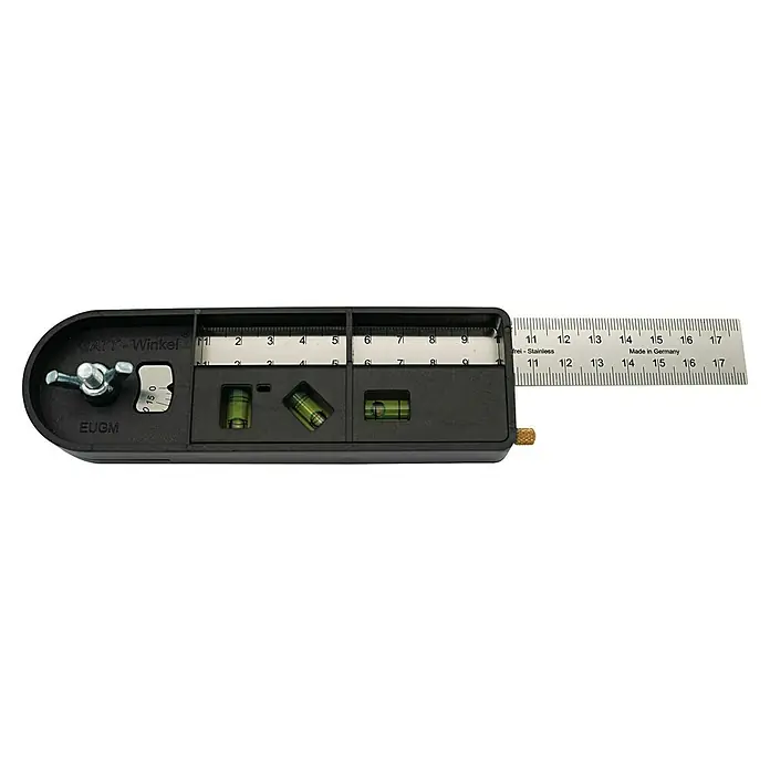 Wisent Universalwinkel - Metall, 600 mm - Ein multifunktionales Werkzeug zum Messen und Ausrichten, mit integrierter Wasserwaage und Winkelmesser.