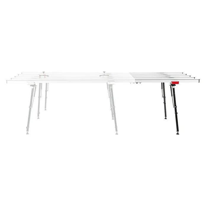 Heka Arbeitstisch -Verlängerung - Silber, 100 x 100 x 90 cm - Detailaufnahme des verstellbaren Schreibtischgestells, das Flexibilität und Ergonomie am Arbeitsplatz bietet. Die robuste Konstruktion sorgt für Stabilität.